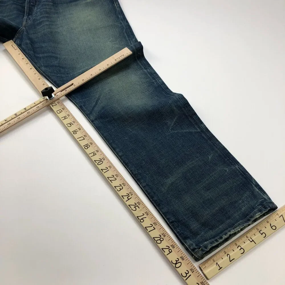 Polo Ralph Lauren Tapered 38x30 (Fits 40W 30L) Mid Rise Denim Blue Jeans